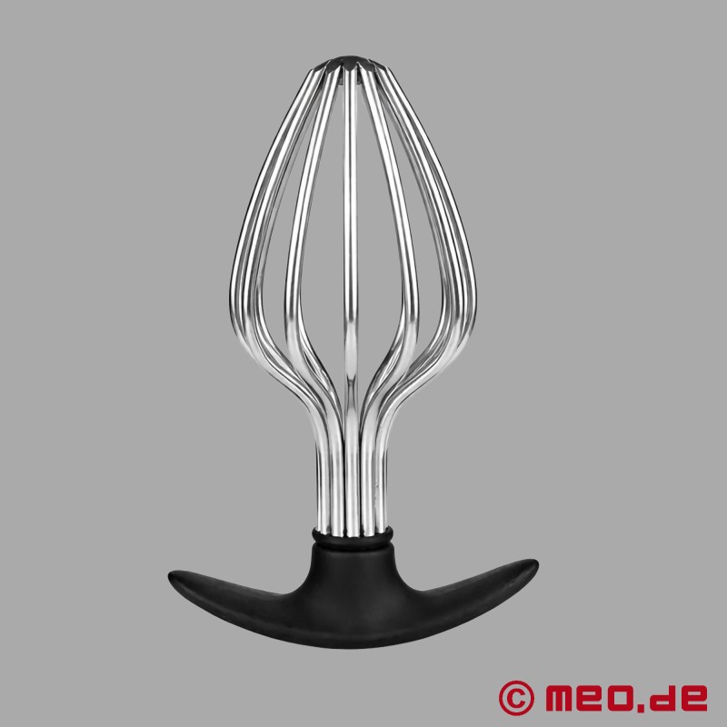 Comfy 24/7 Anal Cage - Open Stainless Steel Butt Plug for Long-Term Wear - 6