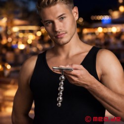 Analdildo aus Edelstahl - Stimulator Alpha Male - mit 6 Kugeln