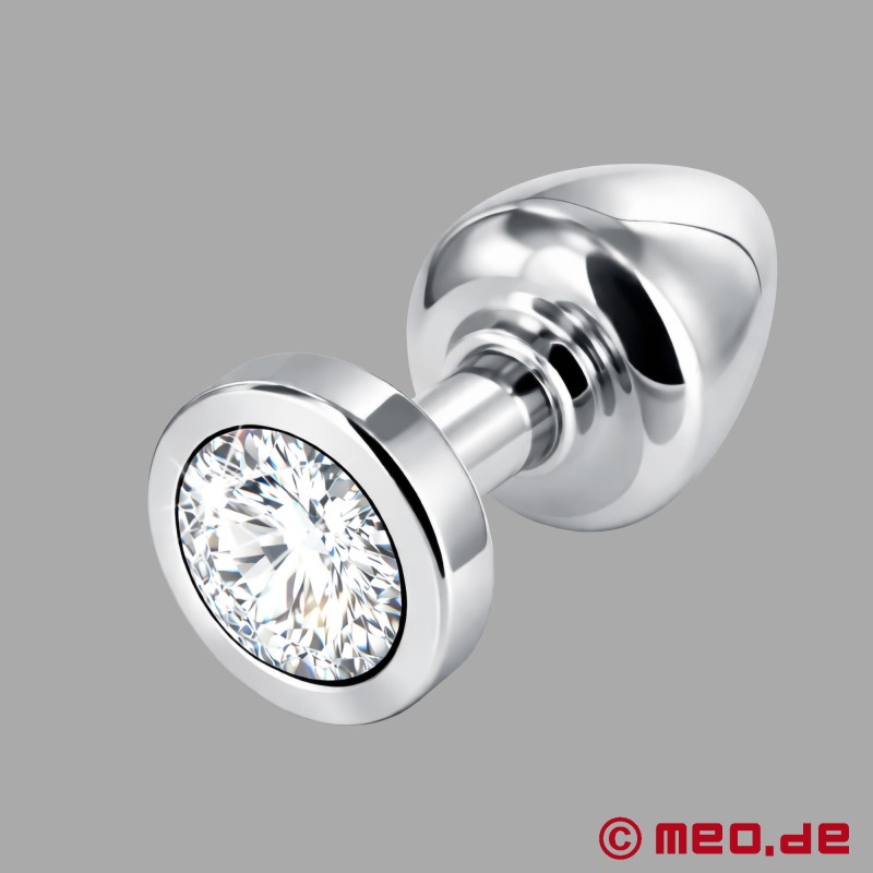 Anal Jewellery - Silver Star Diamante - Ylellinen pyllypistoke kristallilla varustettuna - 2