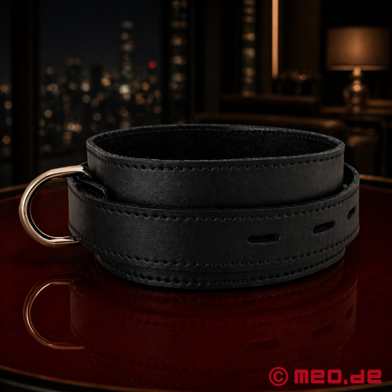 DominateMe™ by MEO® - Låsbart läderhalsband med noshake - 6