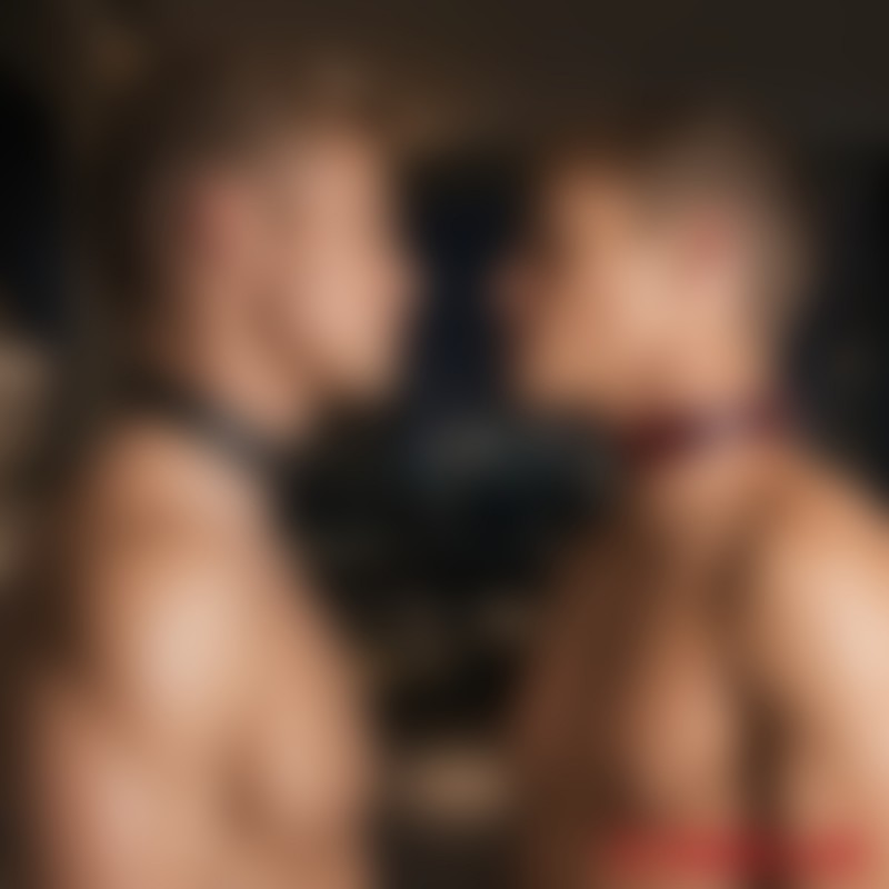 Collar BDSM de cuero con tachuelas - negro/plata - 3