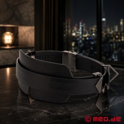 Lockink™ x MEO® - Augenmaske aus schwarzem Leder - Thumbnail