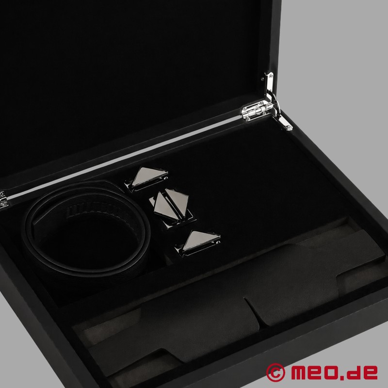 Lockink™ x MEO® - Augenmaske aus schwarzem Leder - 3