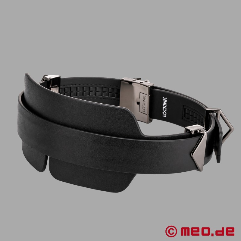 Lockink™ x MEO® - Siyah deri göz maskesi - 5