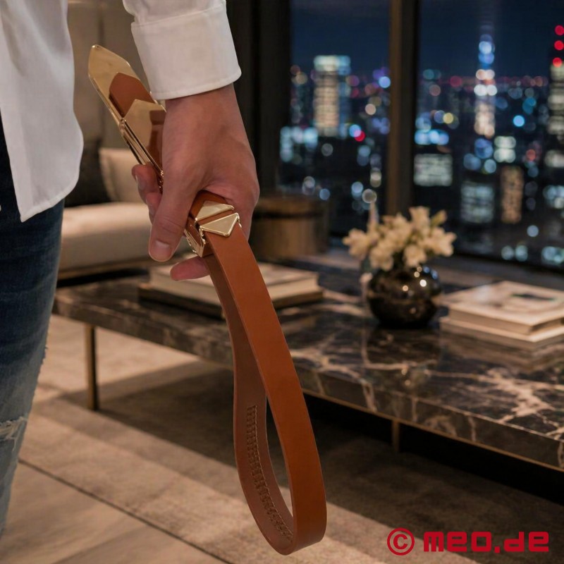 Lockink™ x MEO® - Verstelbare slapper in bruin leer - 2