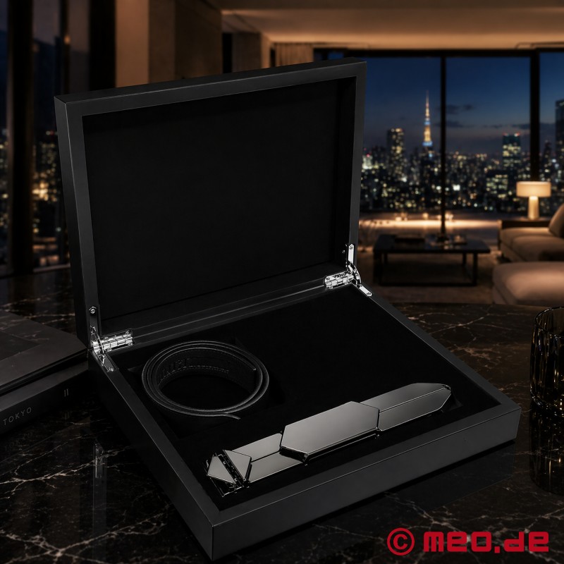 Lockink™ x MEO® - Einstellbarer Slapper aus schwarzem Leder - 1