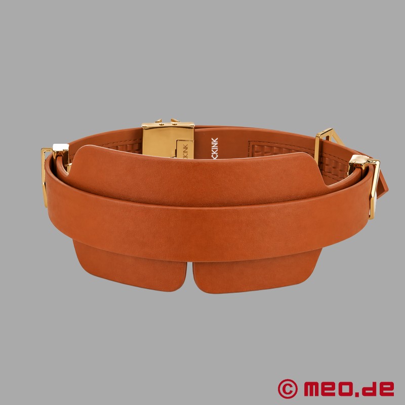 Lockink™ x MEO® - Rjava usnjena maska za oči - 5