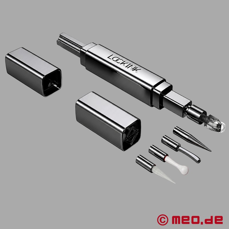Lockink™ x MEO® - Teasing &amp; Impact Play Set™ fekete bőrből - 8