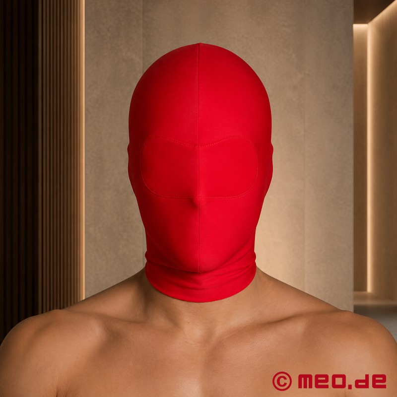 Máscara fetiche roja - Máscara opaca de spandex - 1