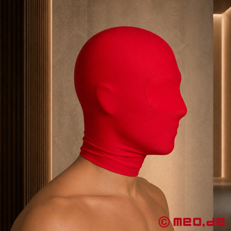 Máscara fetiche roja - Máscara opaca de spandex - 2
