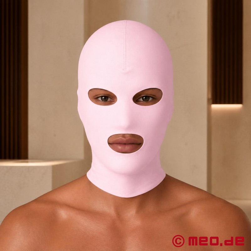 Pink Spandex Mask with Mouth and Eye Holes - 1