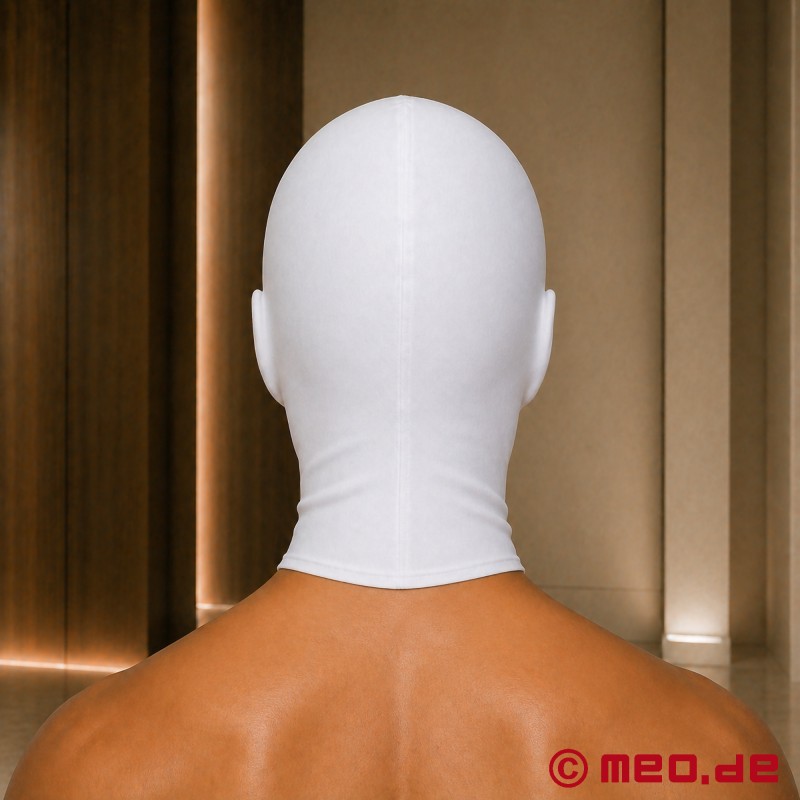 Inocencia™ - Máscara blanca de nylon para bondage erótico - 3