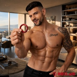 Alphamale® Passione™ - Μεταλλικός δακτύλιος πέους - κόκκινο