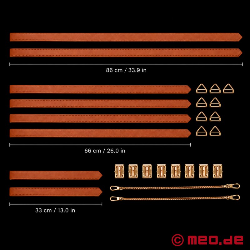 Lockink™ x MEO® - Set bondage con correas de cuero - 7