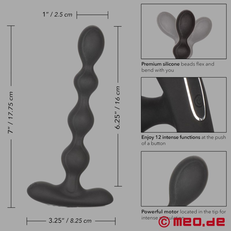 Eclipse Slender Beads™ - Vibrating Anal Beads with Memory Function - 4