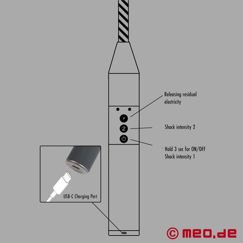 Dr. Sado® Electro Shock Cane - BDSM Cane with Electrostimulation - 6