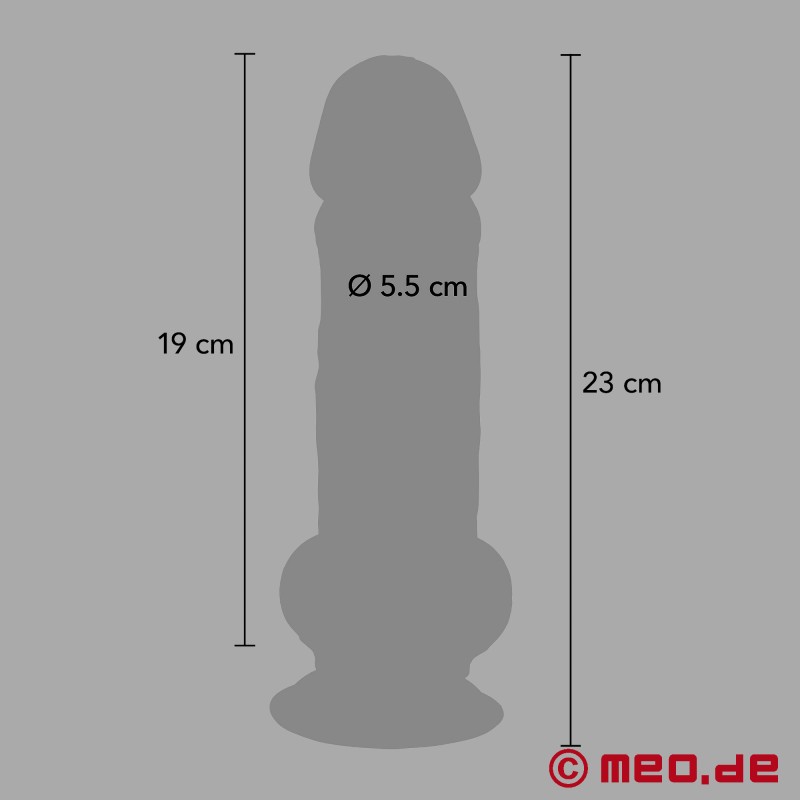 Realistischer, 23 cm langer Dildo mit Saugnapf - Deluxe Dual Density™ - 7