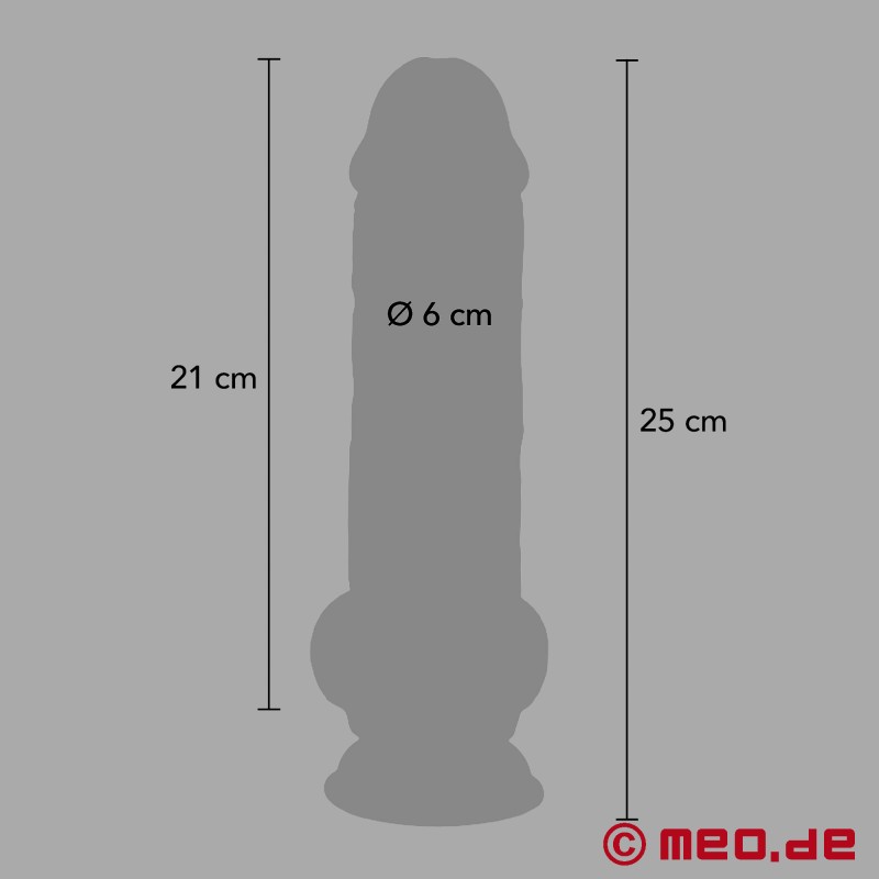 Deluxe Çift Yoğunluklu Kalın Dildo 25 cm - 8
