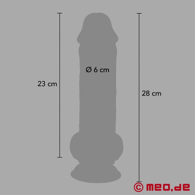 Realistické, 28 cm dlouhé dildo s přísavkou - Deluxe Dual Density™ - 8