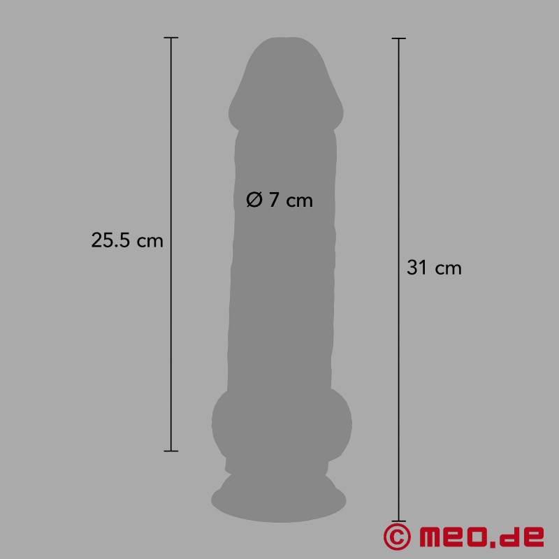 Gode réaliste de 25 cm avec ventouse - Deluxe Dual Density™ - 18