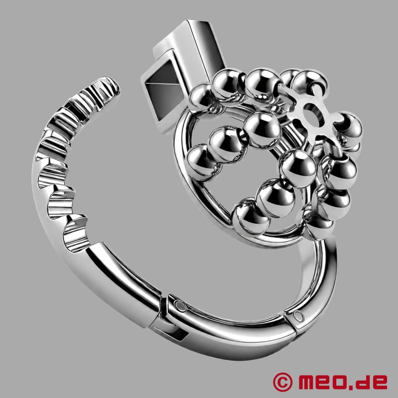 NoPacha® TeaseLock™ - rozsdamentes acél tisztasági ketrec - 7